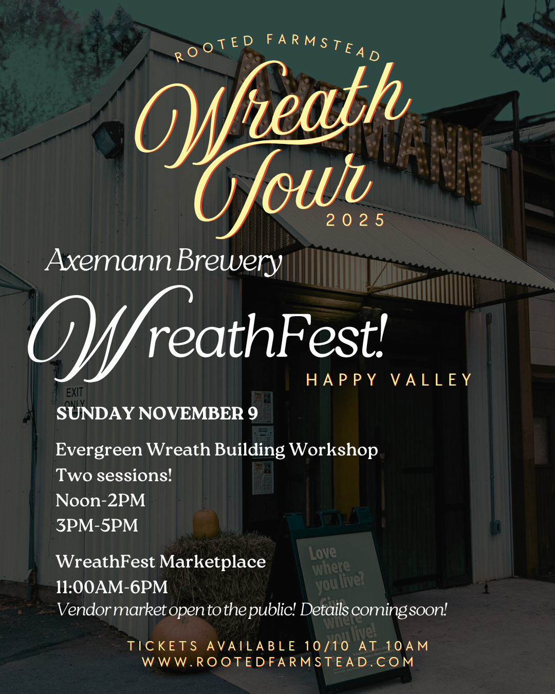 Evergreen Wreath Making Workshop | WreathFest Happy Valley at Axemann Brewery