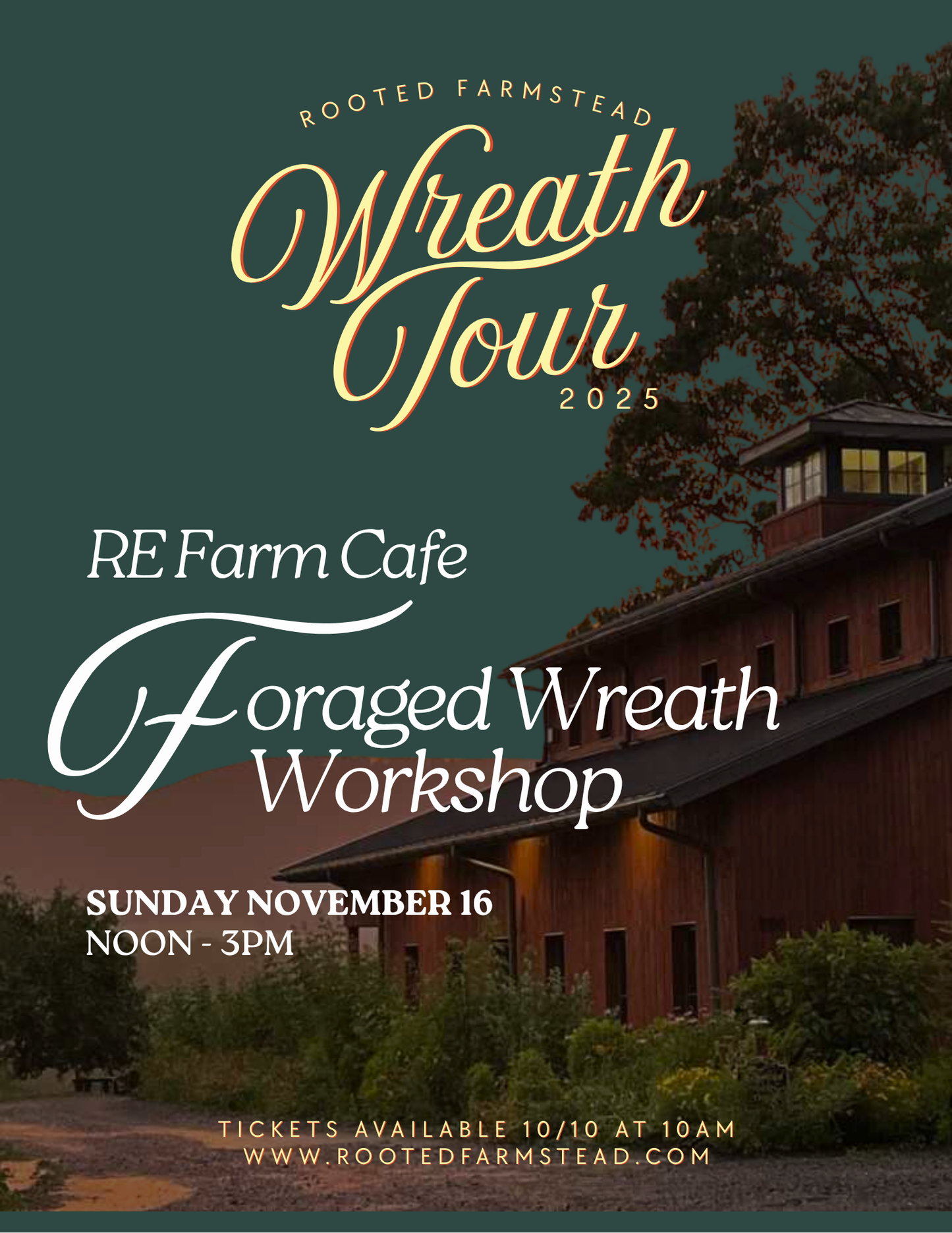 Foraged Wreath Workshop | RE Farm Café | Holiday 2025