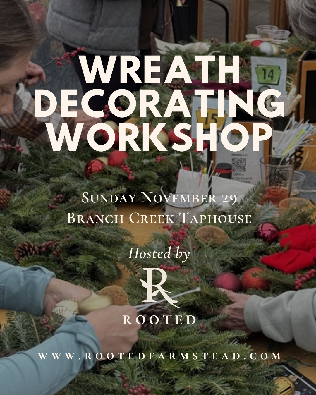 Wreath Decorating Workshop at Branch Creek Taphouse | November 29
