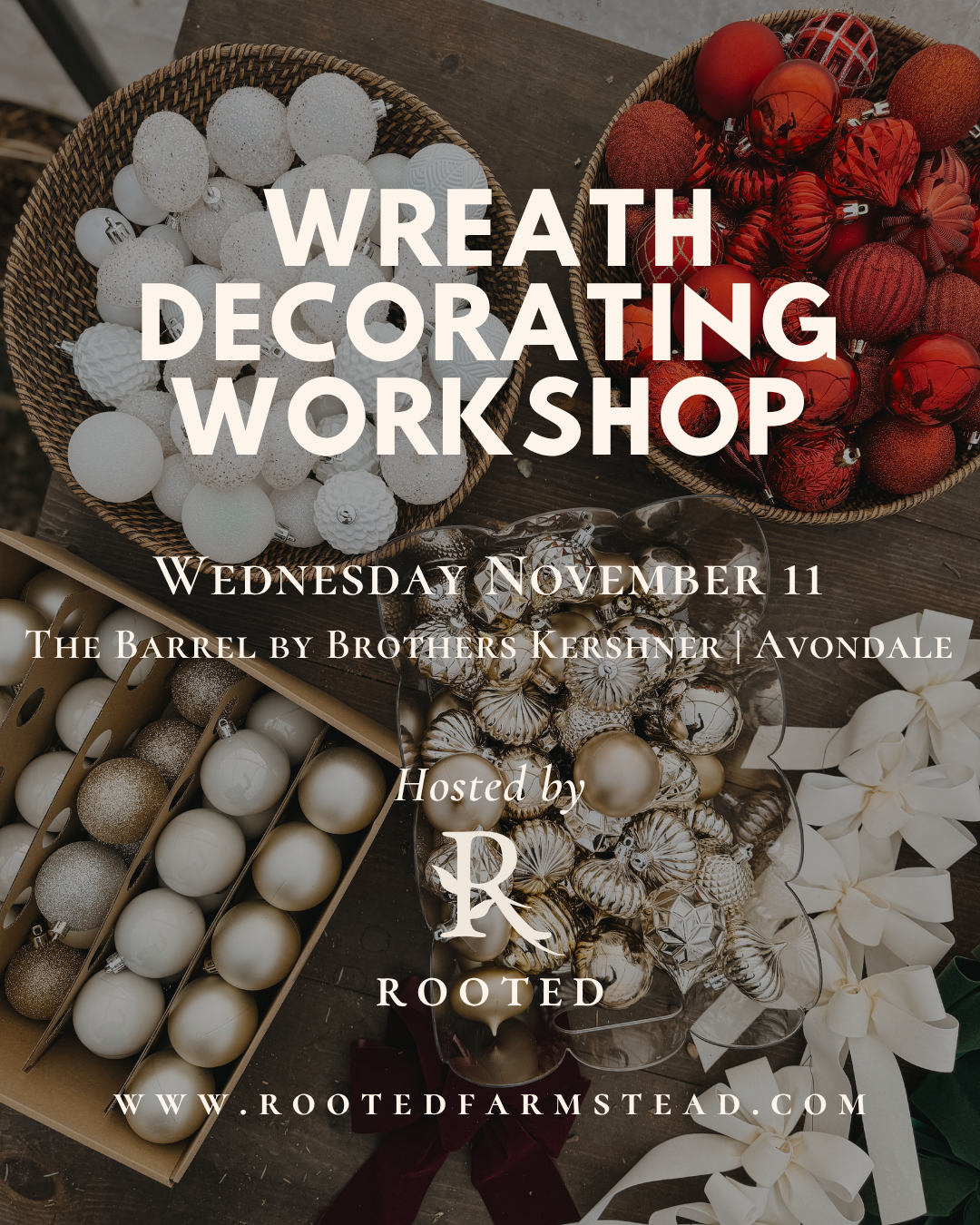 Wreath Decorating Workshop at The Barrel | November 11