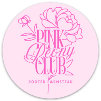 Pink Peony Club Sticker