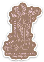 Wild Flower Boot Sticker