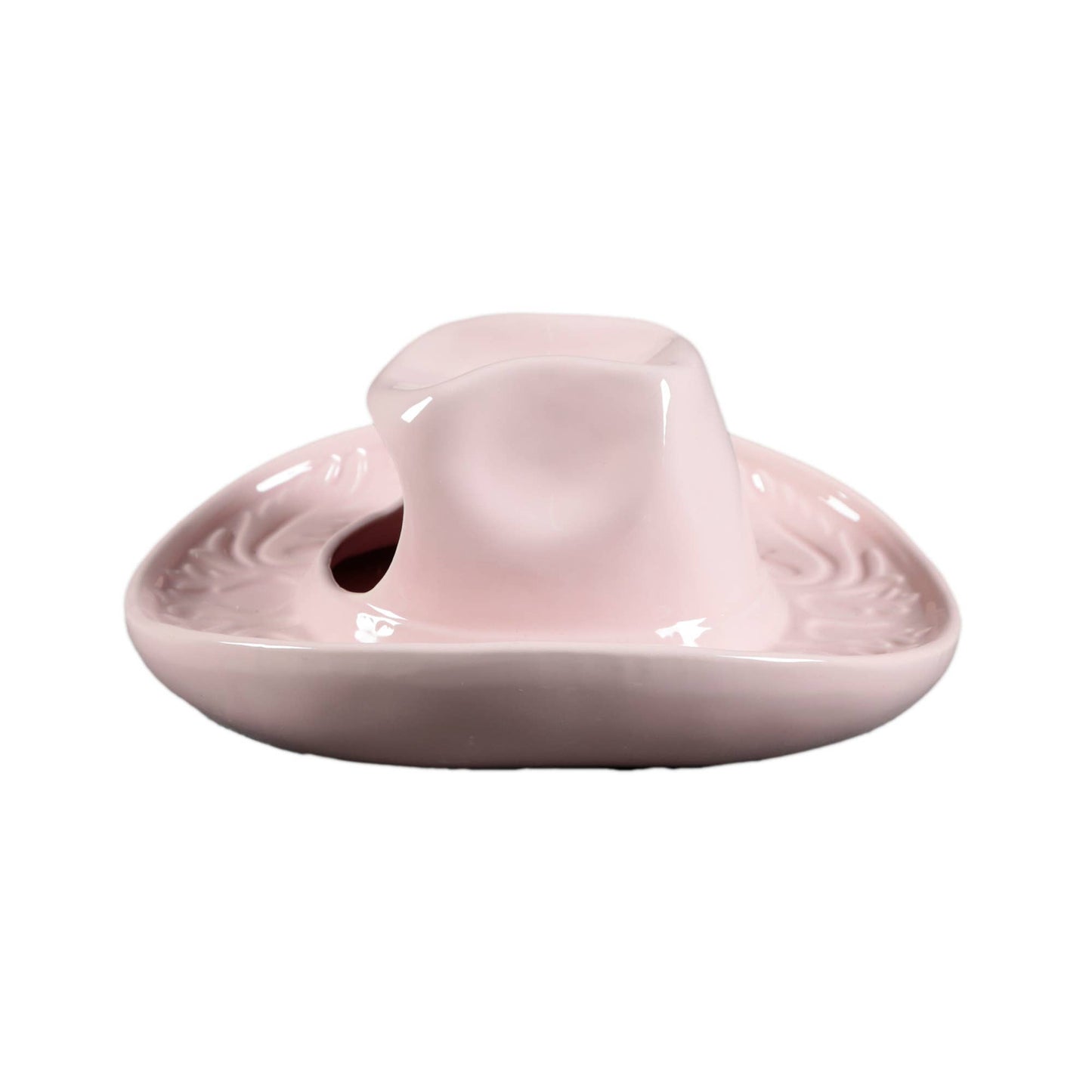 Pink Ceramic Cow Girl Hat Vase