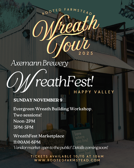 Evergreen Wreath Making Workshop | WreathFest Happy Valley at Axemann Brewery