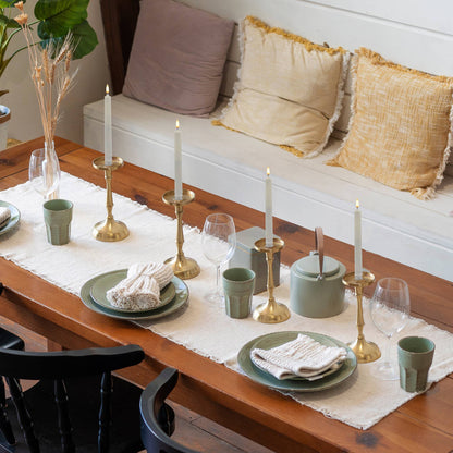 Battery Operated Taper Candles, Bullet Flame(White)-Set of 4