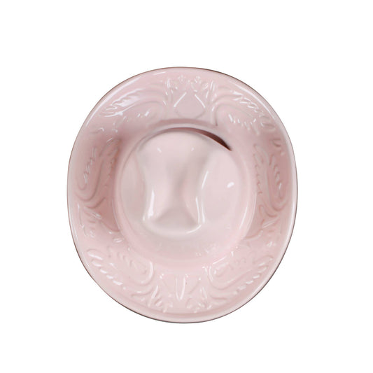 Pink Ceramic Cow Girl Hat Vase