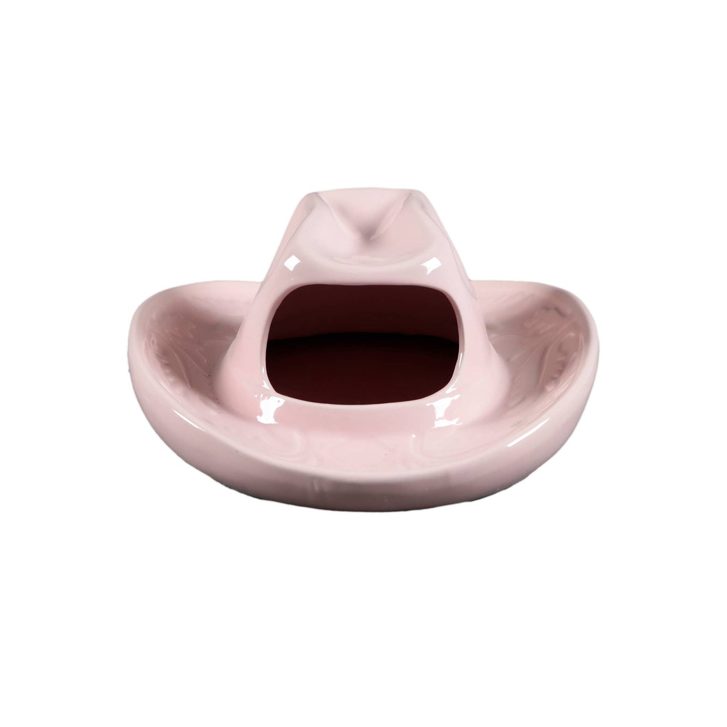 Pink Ceramic Cow Girl Hat Vase