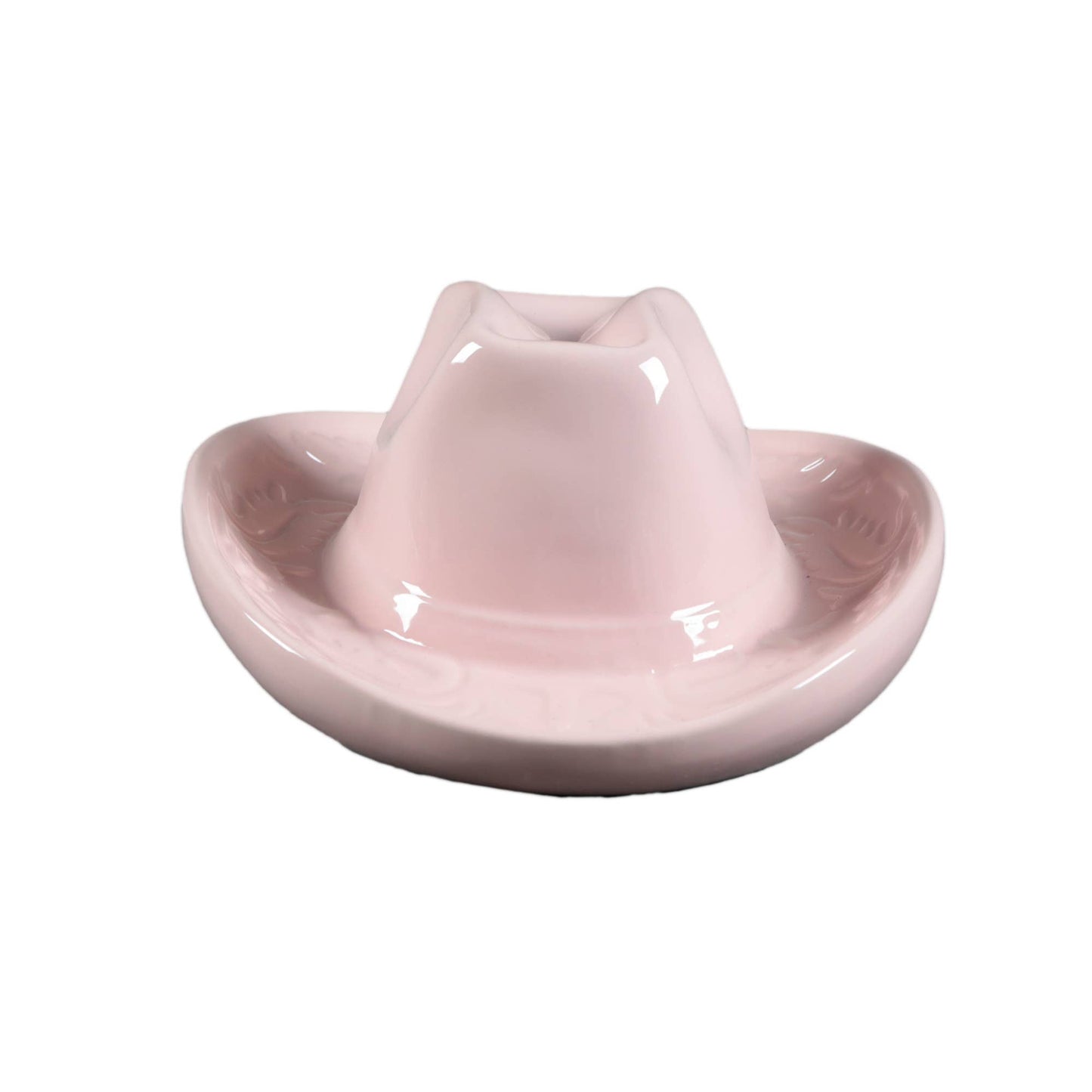 Pink Ceramic Cow Girl Hat Vase