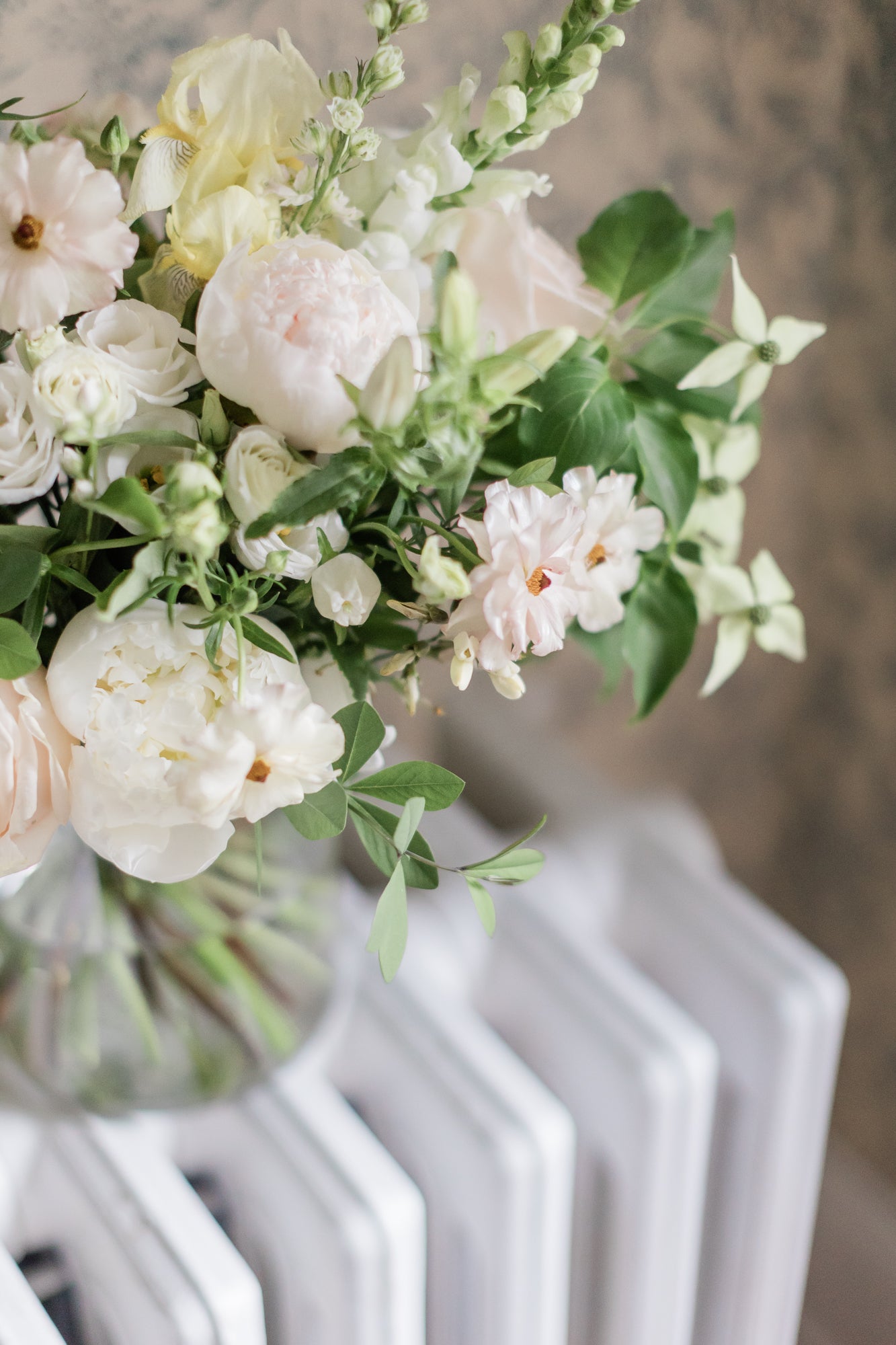 Bridal bouquet with seasonal farm-grown flowers in Central Pennsylvania and Philadelphia suburbs