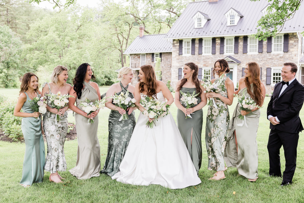 Wedding floral arrangements designed by Rooted Farmstead for a Pennsylvania wedding